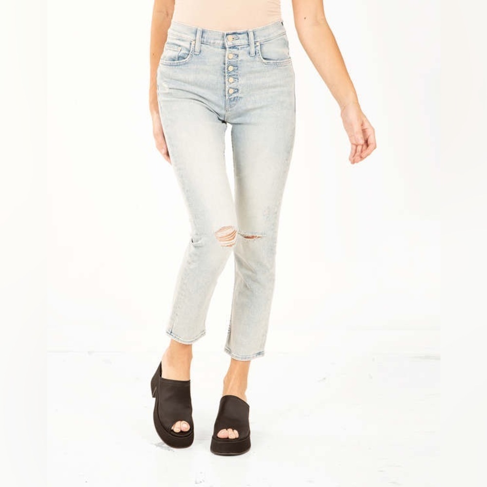 MOTHER The Pixie Tomcat Ankle Jeans In Nature Of The Game 30 10 distressed high - Picture 4 of 16